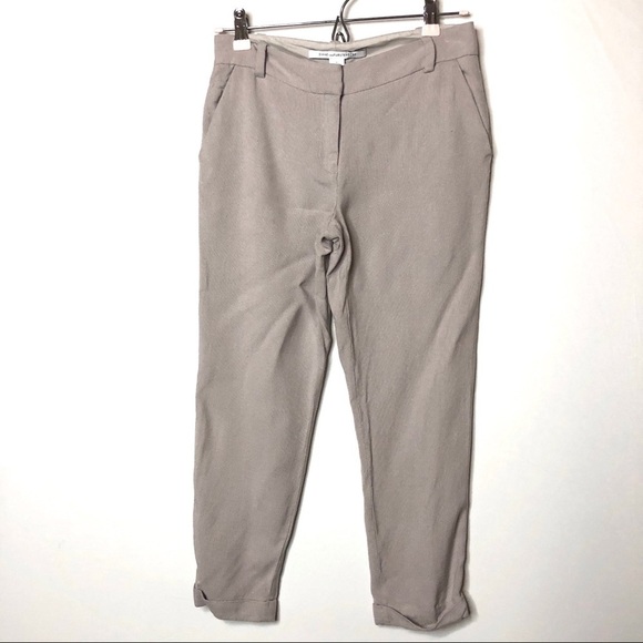 Diane Von Furstenberg Pants - DVF taupe crop fitted pants 0 B8